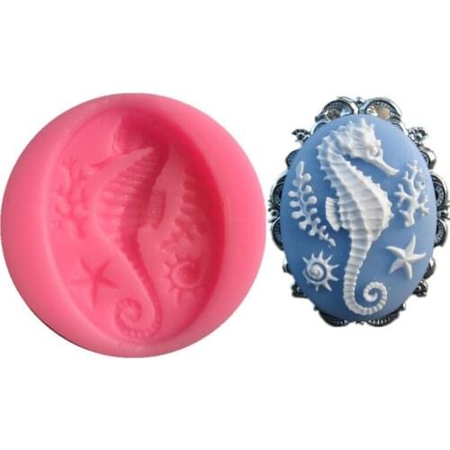 Mini hippocampus silicone mold DIY handmade soap mold silicone cake mold baking tools