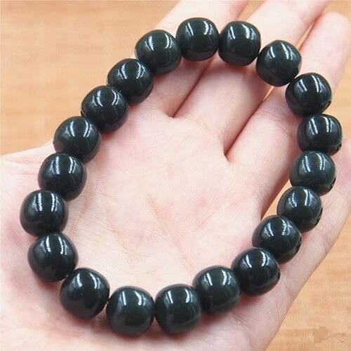 Fashion Round Beads Jade Bracelet Jadite Fine Bracelet for Women Charm Jewelry Strand Bracelets