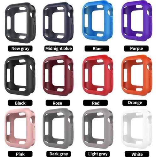 Soft TPU Flexible Case for Apple Watch Series 5/4 Anti-fall High Quality Cover for iwatch 40mm/44mm Durable Bumper Shell Frame