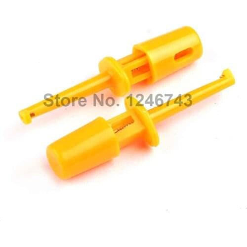 20PCS Yellow Multimeter Lead Wire Kit Test Hook Clip Grabbers Test Probe SMT/SMD IC D20 Cable Welding