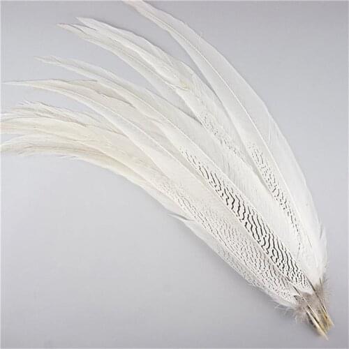Natural Pheasant Tail Feathers for Crafts 10-80CM White Silver Pheasant Feathers Carnaval Assesoires Plume Decoration Plumas