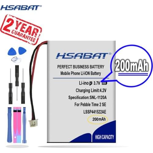 New Arrival [ HSABAT ] 200mAh LSSP441522AE Replacement Battery for Pebble Time 2 SE Smartwatch Smart Watch