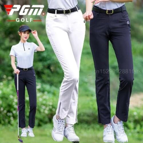 Pgm Golf Clothes Women Golf Pants High Elasticity Slim Trousers Breathable Soft Sportwear Ladies 3/4 Pencil Golf Tennis Pants