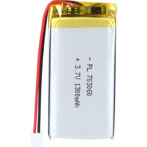 Mejuew 3.7V 1300mAh 703060 Rechargeable Lipo Battery with JST Connector