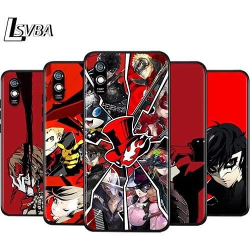 Anti-Fall Soft Black Cover P5 P Persona 5 For Xiaomi Redmi 10X 5G 9C 9A 9 K20 8A 8 7A 7 S2 6A 6 Matte Phone Case