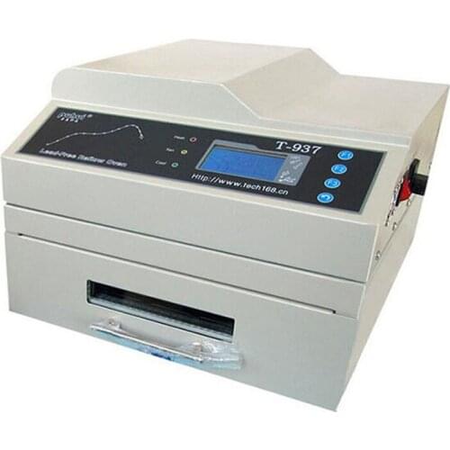 PUHUI T-937 Desktop Lead-free Infrared IC Heater Reflow Solder Oven Hot Air CirculationBGA SMD SMT Rework Station Reflow Oven
