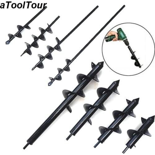 Yard Planting Flower Garden Auger Spiral Drill Bit Flower Planter Hex Shaft Drill Earth Garden Drill Planter Hole Digger Tool