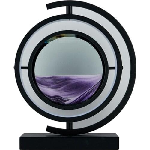 Modern Bedside Decorations Zen Chinese Style Glass Quicksand Painting Household Strobe-Free Living Room Led Table Lamps