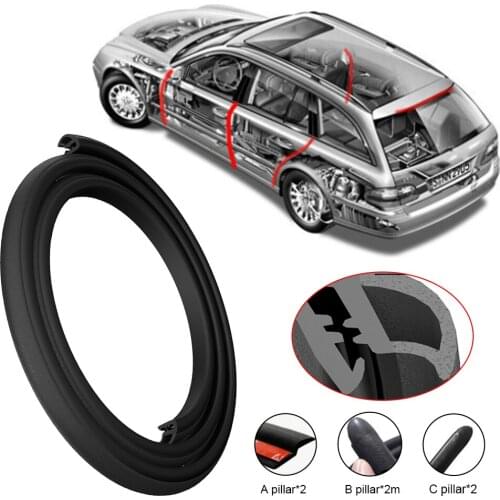 Car Door Seal Strip Rubber Strip Anti-Aging Noise-Reduction Sealing Strip Dust-proof Sealant for A B C Pillars Car Accessories