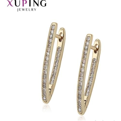 Xuping Jewelry Fashion Light Yellow Gold Color Earring for Women High Quality Pretty Gifts 97613