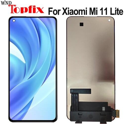 6.55"For Xiaomi Mi 11 lite LCD Display Touch Panel Assembly Digitizer Mi11 Lite Lcd M2101K9AG Lcd For Xiaomi Mi 11 Lite Display