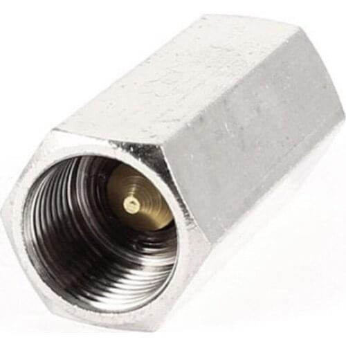 1 Pcs Silver Tone 15mm 3/8PT Female Thread Solid Brass Straight One Way Check Valve Tone Free Shipping