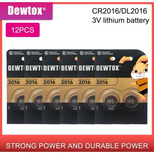12pcs/lot for DURACELL 3V Lithium Coin Cells Button Battery DL2016 KCR2016 CR2016 LM2016 BR2016 High Energy Density