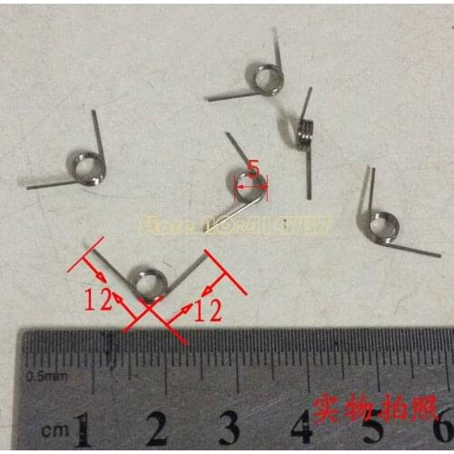 15pcs Spring Stainless steel torsion springs 0.5mm wire tensioning torsion spring