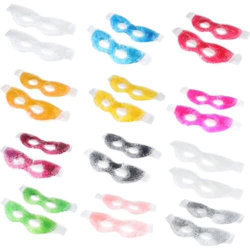 2pcs Gel Eye Cold Pack Ice Cool Soothing Eye Stress Puffiness w/ Strap