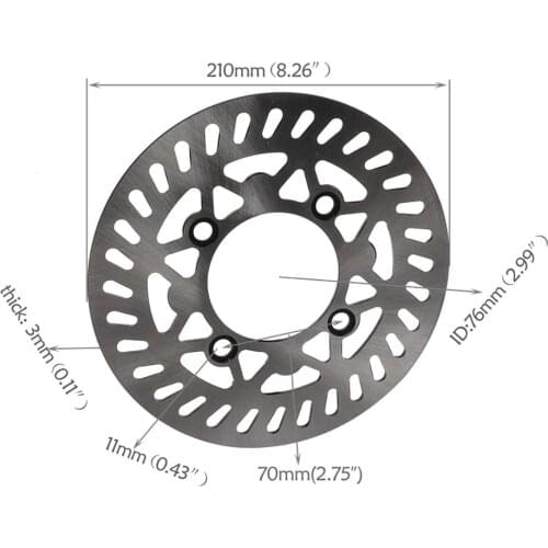 210mm Front Brake Disc Rotor Bolt Motorcycle Dirt Pit Bike 125cc 150cc 160cc TTR