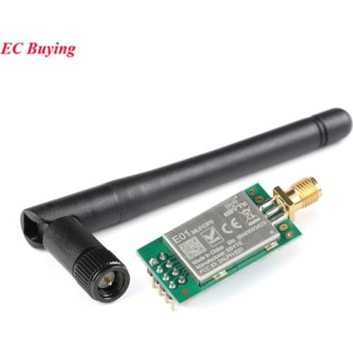 5pcs nrf24l01 E01-ML01DP5 Ebyte Long Range 2100m SPI NRF24L01+PA+LNA 2.4GHz RF Wireless Transceiver Module Antenna with Shield