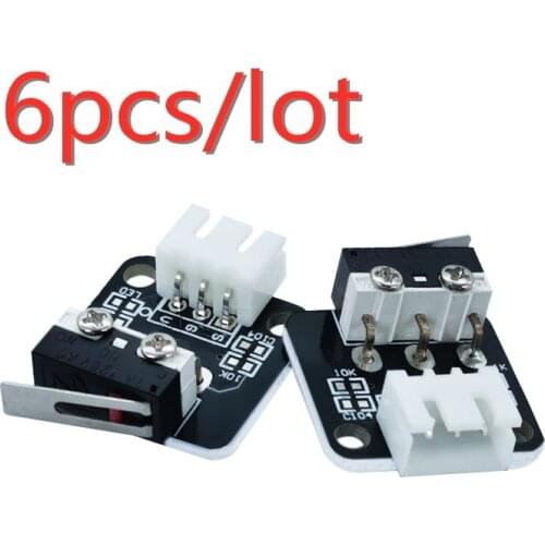 6pcs 3D Printer Part Endstop Mechanical Limit Switches with Cable Endstop Press Switch Module for ender 3 Pro Hotend kit