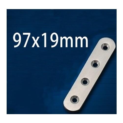 6Pieces 97x19mm Stainless Steel Angle Plate Corner Bracket Thinckness 3mm