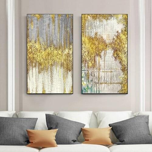 Abstract Blue Green Canvas Painting Advanced Poster n Print Grey Wall Picture for Living Room Big Wall Art Modern Popular Decor