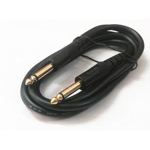 Free shippinggold planted 6.5mm Male to 6.5mm Male Gold Plated Sound Mono Audio Cable Free shippingnew