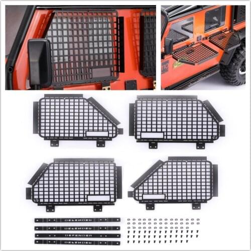 DJ TRAXXAS TRX4 Turnable Metal Door Guard Window Defender D90 D110 RC Car Upgrade Accessories carro de control remoto