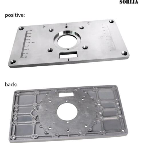 Aluminium Router Table Plate Router Table Insert Plate Woodworking Benches Wood Trimmer Woodworking Engraving Machine New Tools