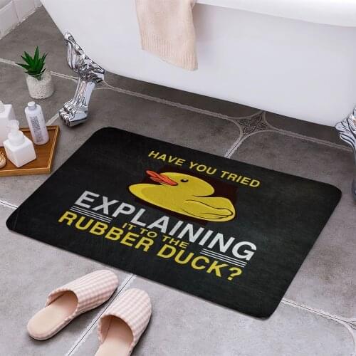 Programmer Duck 3D Print Doormats Rectangle Non-Slip DoorMat Bedroom Kitchen Entrance Print Door rugs Dropshipping