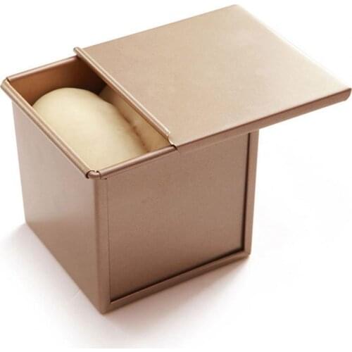 Water Cube Non-Stick Bread Toast Mold Box with Sliding Lid Kitchen Baking Tool Square Small And Portable Cake Mold Making