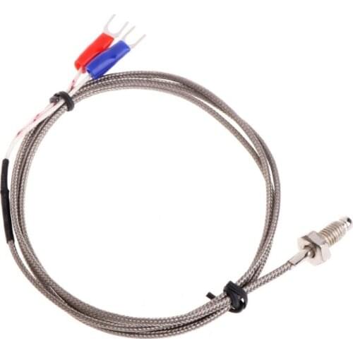 M6 Screw Probe K Type Thermocouple 1m Industrial Temperature Sensor Cable Wire