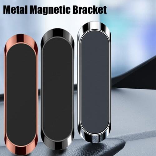Magnetic Universal Car Phone Holder Dashboard Mini Strip Shape Stand in Car For iPhone Xiaomi Metal Magnet GPS Mount for Wall