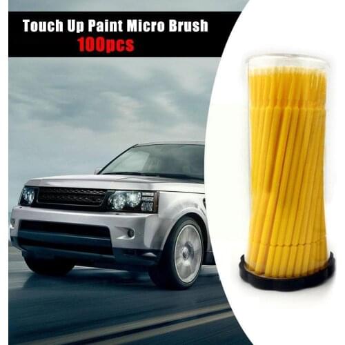 Yellow Color Up Paint Micro Brush 100 Brushes Small 1.0mm Tips Car Accessories E1X9