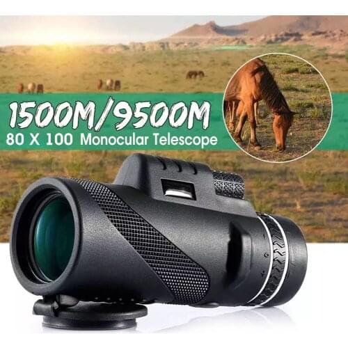 Monocular 80x100 Binoculars High Quality Zoom Great Handheld Telescope Lll Night Vision Military Hd Professional Hunting