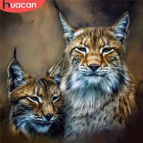 HUACAN 5d Diamond Painting Leopard DIY Mosaic Rhinestones Pictures Diamond Embroidery Animal Handicraft Home Decor