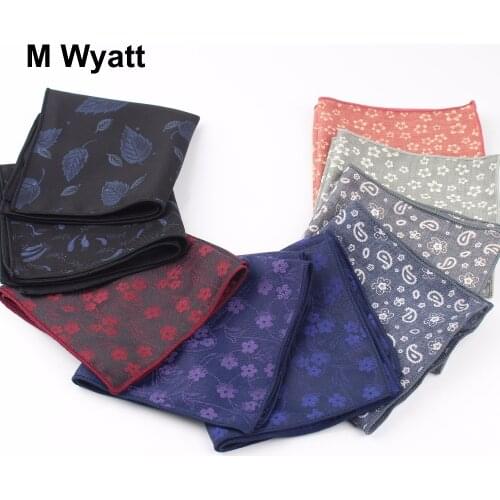 Hankerchief Scarves Vintage Floral Cotton Hankies Mens Pocket Square Handkerchiefs Leaf Flower Paisley