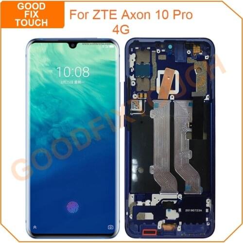 Original 6.47" LCD Screen For ZTE Axon 10 Pro 4G LCD Display Touch Screen Digitizer Assembly With Frame For ZTE Axon 10Pro 4G