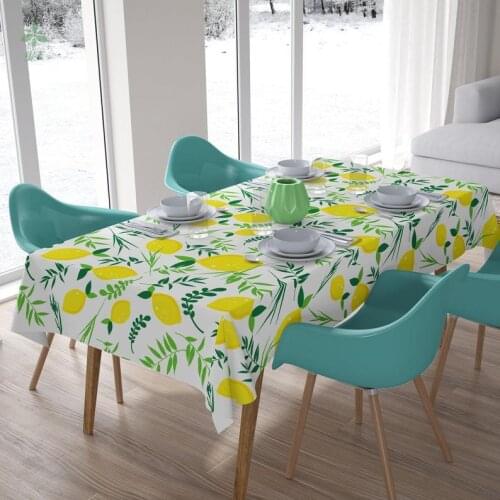 Lemon Rectangle Tablecloth Custom Dining Decor