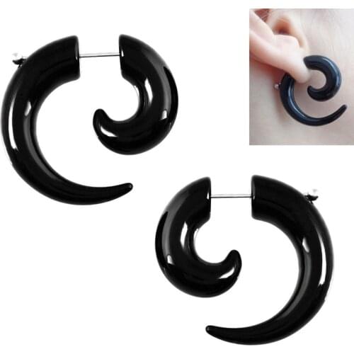 1pair Acrylic Fake Snail Cone Ear Extender Ear Piercing Jewelery Ear Plugs Piercing Jewelry Ear Stretchers Expander Tunnels