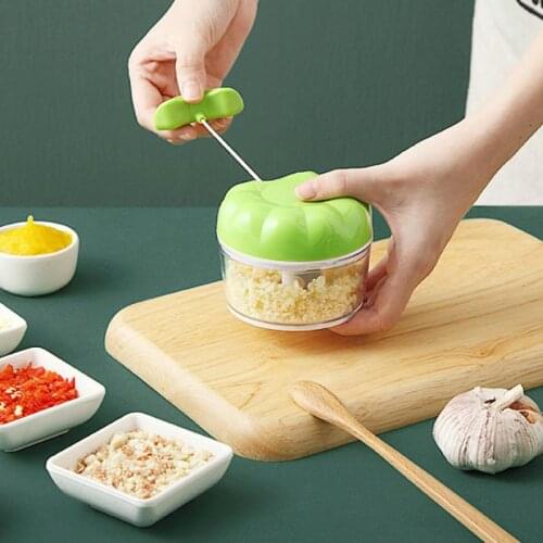 Manual Food Chopper Kitchen Chopper Garlic Masher Meat Grinder Mini Food Garlic Vegetable Chopper Crusher Food Processor