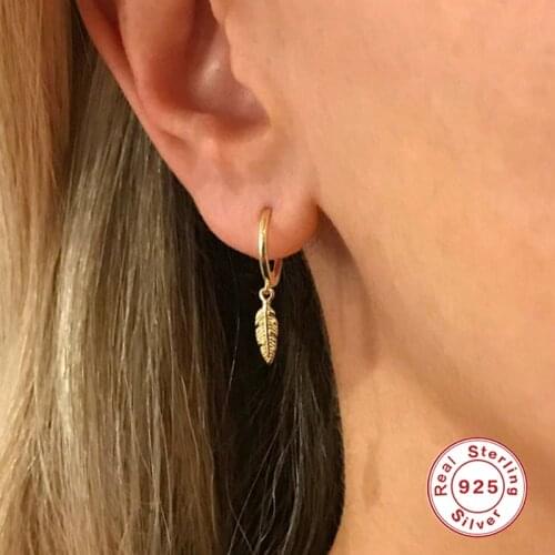 GS Solid 925 Sterling Silver Luxury Fine Earrings Hoops Earring For Engagement Valentines Day Birthday Gift Round Pendientes