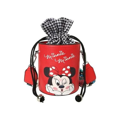 Disney mickey mouse pu messenger shoulder bag pu handbag girl shopping bag