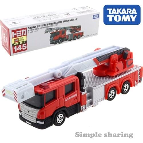 Takara Tomy Long Type Tomica No.145 Nagoya City Fire Department 30m Class Tip Refraction Type Ladder Car