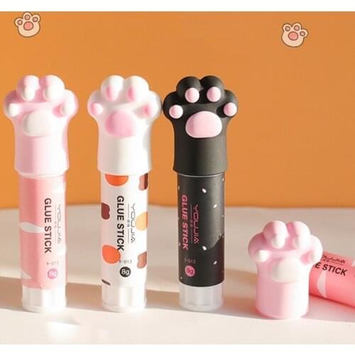 Cat Claw Shape Solid Glue Stick Strong Adhesives Glue Stick Student Stationery