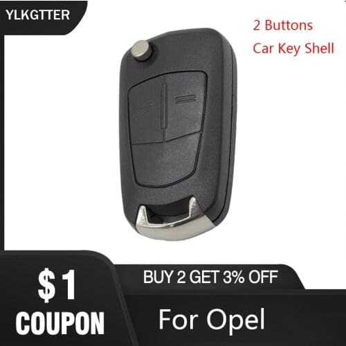 YLKGTTER 2 Buttons Key Case For Vauxhall Opel Corsa Astra Vectra Signum Flip Remote Folding Car Key Fob Shell Case Styling Case