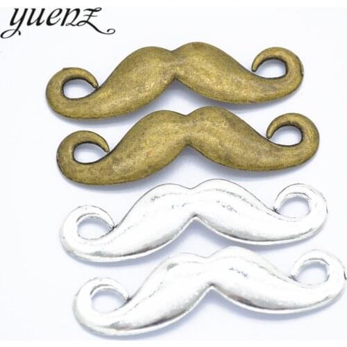YuenZ 8pcs Antique Silver color Beard Charms Pendant Diy Handmade Crafts Jewelry Accessories 43*12mm I1100