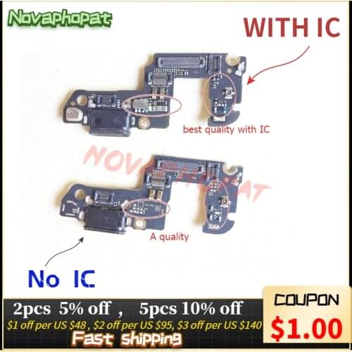 Novaphopat Charger Board For Huawei Honor 7X 8C 5A 6A 6X 8 9 10 Honor8 honor9 USB Dock Charging Port Flex Cable Microphone MIC