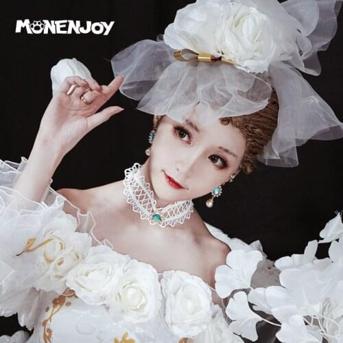 Monenjoy Identity V Perfumer Vera Nair Cosplay Wig Skin Tonight or Never Flaxen Cos Hair