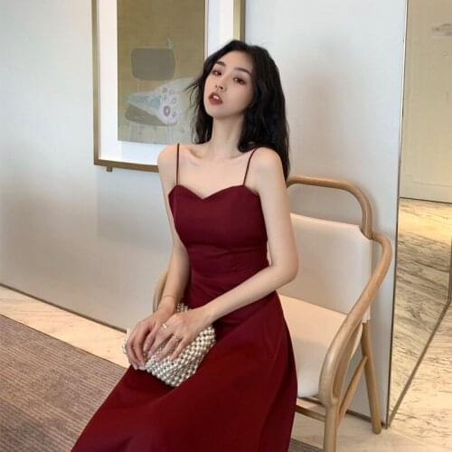 Bella Wonder Sleeveless Dress Holiday Vintage Dress Female Backless Criss-Cross Sexy Fashion Slim Lacing Chic Ins Clothing New