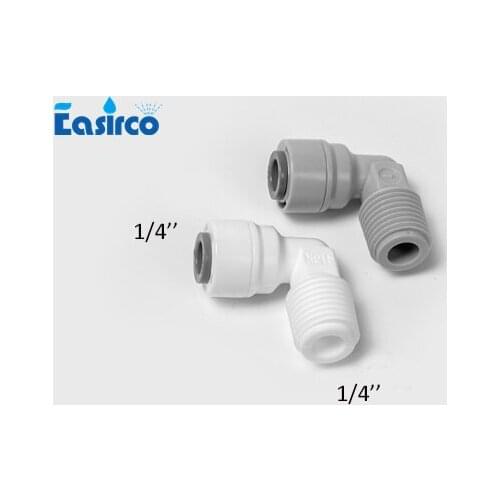 10 PCS/pack)1/4''-1/4''male elbow swivel connector for RO water system. Pipe joint.. Free Shipping