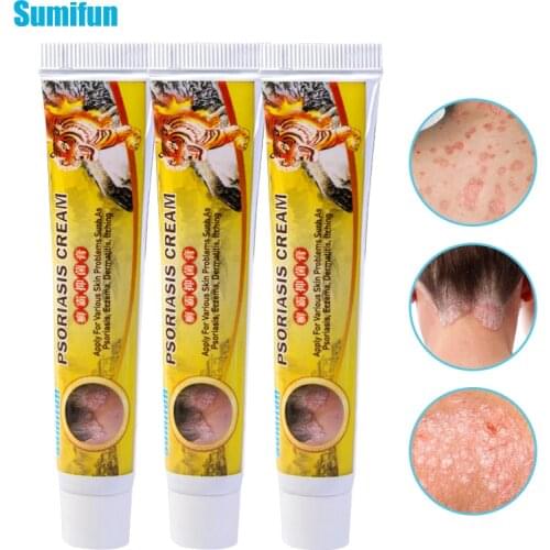 Sumifun 3pcs Tiger Balm Eczema Cream Skin Psoriasis Antipruritic Ointment Dermatitis Eczematoid Inhibit Bacteria Itch D3178